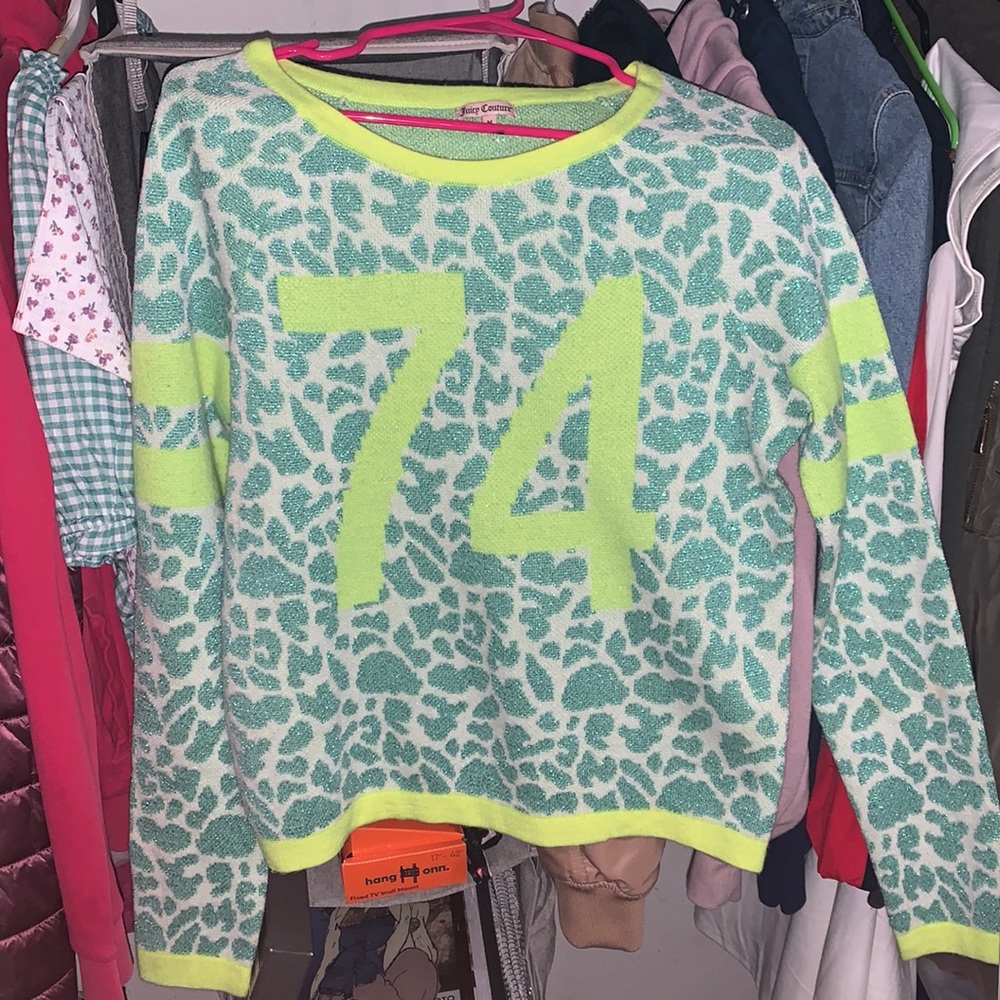 Neon green juicy couture sweater